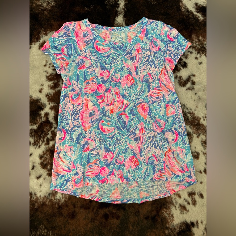 Lilly Pulitzer Etta Scoop Neck Tee - XXS